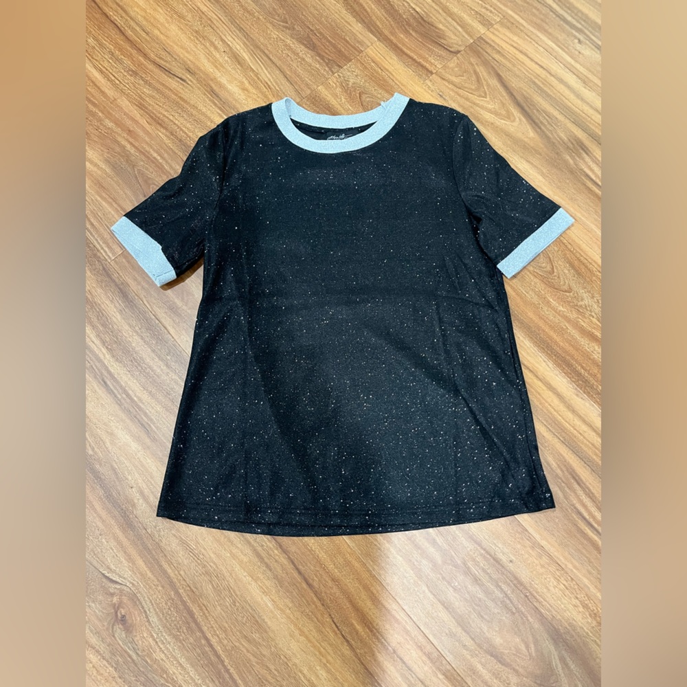 Black glitter top